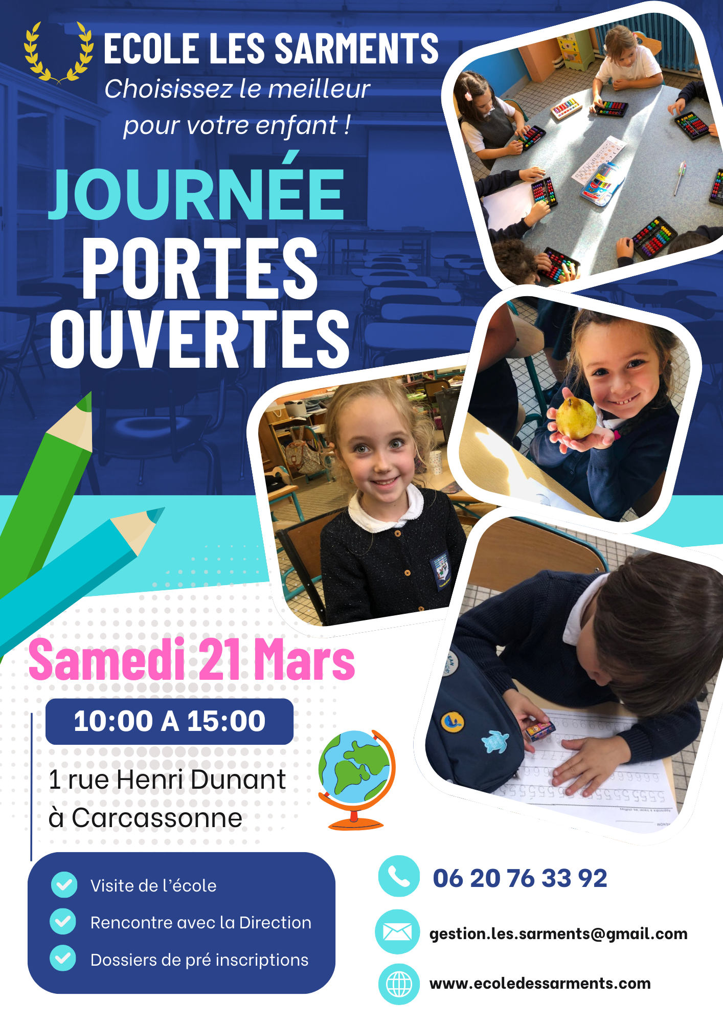 ECOLE LES SARMENTS Carcassonne portes ouvertes